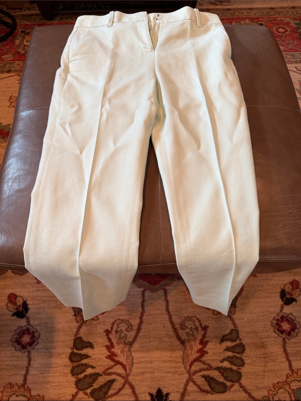 J. Crew Women's Light Mint Straight-Leg Trousers